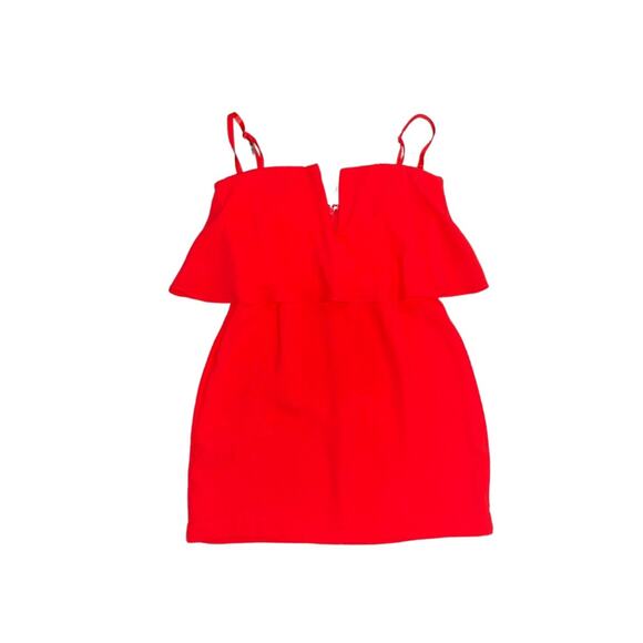 BCBGMAXAZRIA Red Berry Kate Mini Dress Convertible strapless Size 8 cocktail - Picture 1 of 5